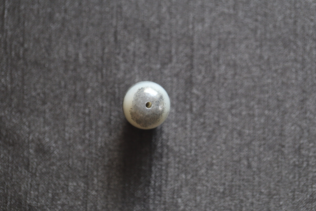 GAIA Pure 15.8 · Ink Wash — nephrite jade bead necklace, front