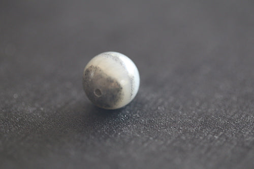 GAIA Pure 15.8 · Ink Wash — nephrite jade bead necklace, detail