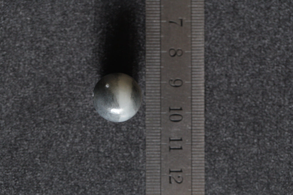 GAIA Pure 15.8 · Ink Wash — nephrite jade bead necklace, size reference