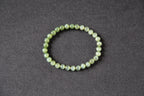 GAIA Earthy 6 · Cat's Eye — nephrite jade bead bracelet, detail