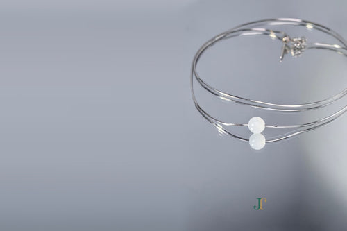 GAIA Pure 6 · Suet White — nephrite jade bead necklace, detail
