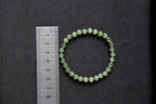 GAIA Earthy 6 · Cat's Eye — nephrite jade bead bracelet, size reference