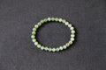 GAIA Earthy 6 · Cat's Eye — nephrite jade bead bracelet, front