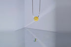 GAIA Pure 8 · Honey-Amber — nephrite jade bead necklace, hanging