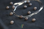 GAIA Pure 8 · Smoky Lilac — nephrite jade bead necklace, on the chain