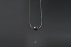 GAIA Pure 8 · Smoky Lilac — nephrite jade bead necklace, hanging