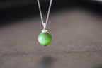 GAIA Serenity · Cat's Eye — nephrite jade pendant, front