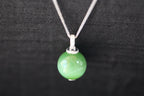 GAIA Serenity · Cat's Eye — nephrite jade pendant, metal detail