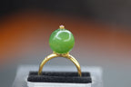 GAIA Spirit 12 · Willow Green — nephrite jade ring, front