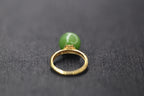 GAIA Spirit 12 · Willow Green — nephrite jade ring, close view