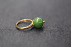 GAIA Spirit 12 · Willow Green — nephrite jade ring, size reference