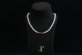 GAIA Strand 4 · Multi-Colour — nephrite jade bead necklace, on a display bust