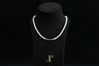 GAIA Strand 4 · Multi-Colour — nephrite jade bead necklace, on a display bust