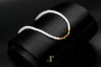 GAIA Strand 4 · Multi-Colour — nephrite jade bead necklace, detail of the coloured beads