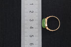 GALET 001 · Willow Green — nephrite jade ring, size reference