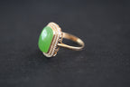 GALET 003 · Willow Green — nephrite jade ring, detail