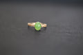GALET 004 · Willow Green — nephrite jade ring, front