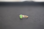 GALET 004 · Willow Green — nephrite jade ring, detail