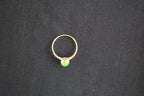 GALET 004 · Willow Green — nephrite jade ring, setting detail