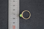 GALET 004 · Willow Green — nephrite jade ring, size reference