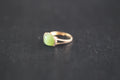 GALET 007 · Cat's Eye — nephrite jade ring, front