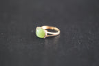 GALET 007 · Cat's Eye — nephrite jade ring, front