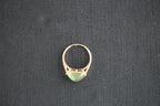 GALET 007 · Cat's Eye — nephrite jade ring, setting detail