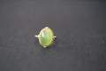 GALET 008 · Cat's Eye — nephrite jade ring, front