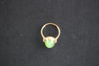 GALET 008 · Cat's Eye — nephrite jade ring, setting detail