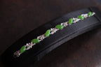 GALET 013 · Willow Green — nephrite jade bracelet, close view
