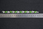 GALET 013 · Willow Green — nephrite jade bracelet, size reference