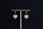 GALET 014 · Suet White — nephrite jade earrings, front
