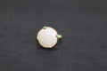 GALET 017 · Suet White — nephrite jade ring, front