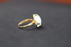 GALET 017 · Suet White — nephrite jade ring, detail