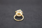 GALET 017 · Suet White — nephrite jade ring, close view