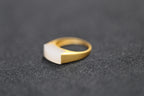 GALET 019 · Lotus Pink — nephrite jade ring, close view