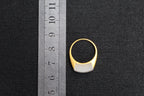 GALET 019 · Lotus Pink — nephrite jade ring, size reference