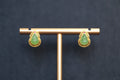 GALET 023 · Willow Green — nephrite jade earrings, front