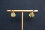 GALET 023 · Willow Green — nephrite jade earrings, close view