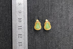 GALET 023 · Willow Green — nephrite jade earrings, size reference