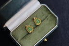 GALET 023 · Willow Green — nephrite jade earrings, packaging