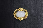 GALET 025 · Suet White — nephrite jade pendant, front