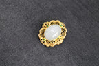 GALET 025 · Suet White — nephrite jade pendant, detail