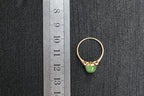 GALET 026 · Willow Green — nephrite jade ring, size reference