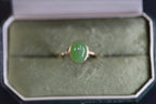 GALET 026 · Willow Green — nephrite jade ring, packaging