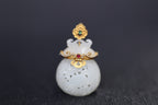 GALET 028 · Suet White — nephrite jade pendant, front