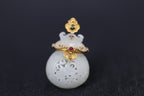 GALET 028 · Suet White — nephrite jade pendant, detail
