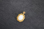 GALET 029 · Suet White — nephrite jade pendant, detail