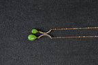 GALET 031 · Willow Green — nephrite jade necklace, detail