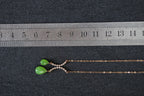 GALET 031 · Willow Green — nephrite jade necklace, size reference